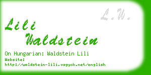 lili waldstein business card